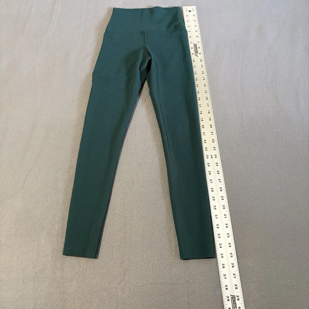 Beach Riot Sport‎ Ayla Leggings Women's XS Green Ribbed Stretch Made In USA
